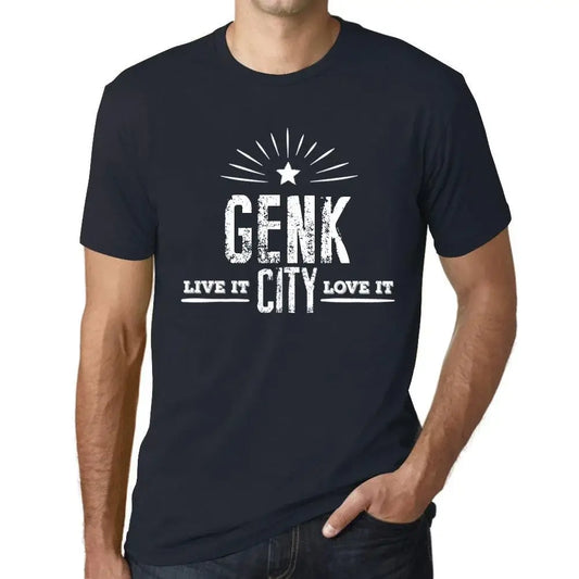 Men's Graphic T-Shirt Live It Love It Genk Limited Edition Short Sleeve Tee-Shirt Vintage Birthday Gift Novelty