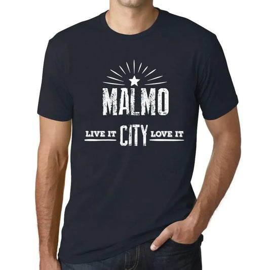 Men's Graphic T-Shirt Live It Love It Malmo Limited Edition Short Sleeve Tee-Shirt Vintage Birthday Gift Novelty