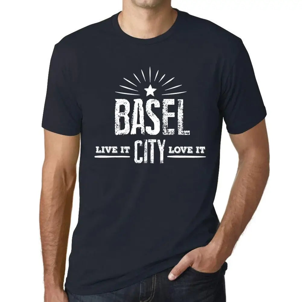 Men's Graphic T-Shirt Live It Love It Basel Limited Edition Short Sleeve Tee-Shirt Vintage Birthday Gift Novelty