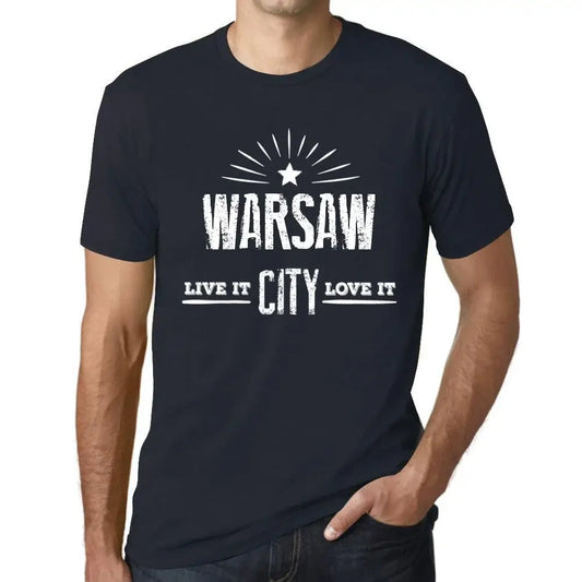 Men's Graphic T-Shirt Live It Love It Warsaw Limited Edition Short Sleeve Tee-Shirt Vintage Birthday Gift Novelty