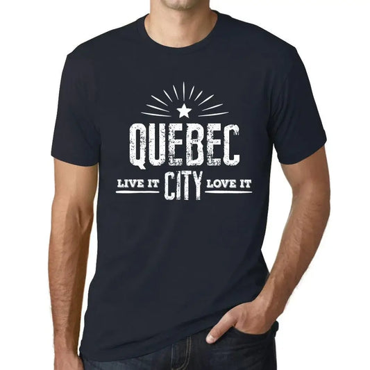 Men's Graphic T-Shirt Live It Love It Quebec Limited Edition Short Sleeve Tee-Shirt Vintage Birthday Gift Novelty