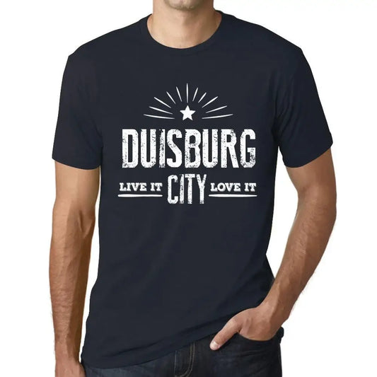 Men's Graphic T-Shirt Live It Love It Duisburg Limited Edition Short Sleeve Tee-Shirt Vintage Birthday Gift Novelty