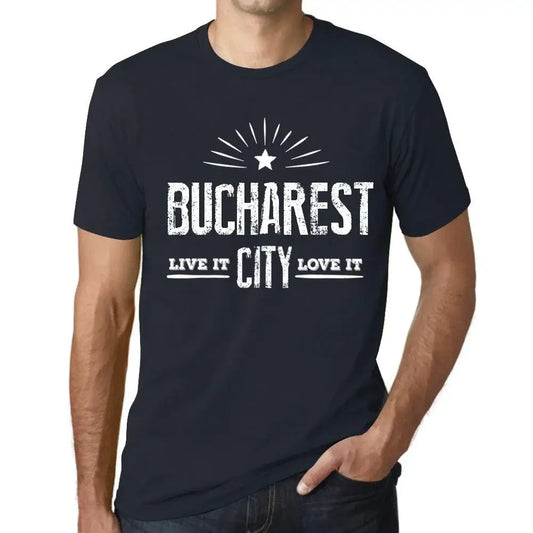 Men's Graphic T-Shirt Live It Love It Bucharest Limited Edition Short Sleeve Tee-Shirt Vintage Birthday Gift Novelty