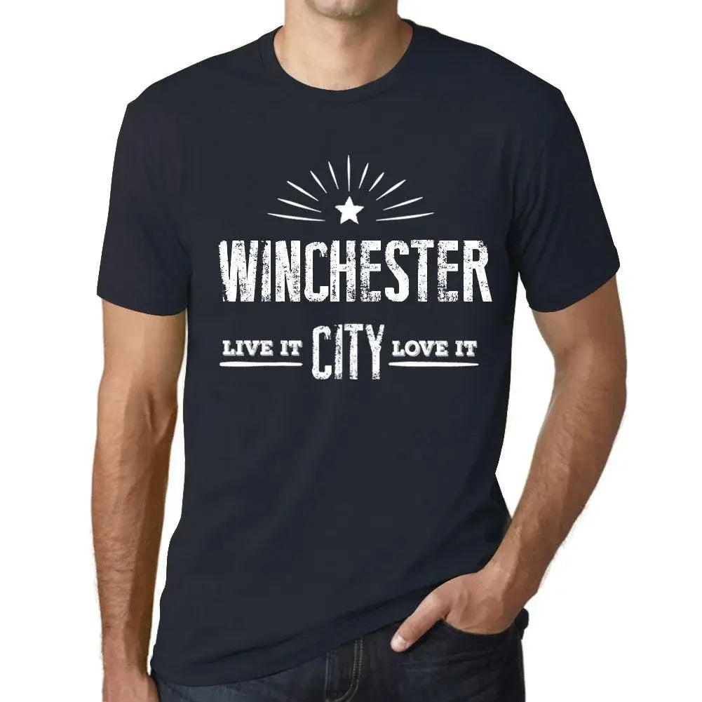 Men's Graphic T-Shirt Live It Love It Winchester Limited Edition Short Sleeve Tee-Shirt Vintage Birthday Gift Novelty