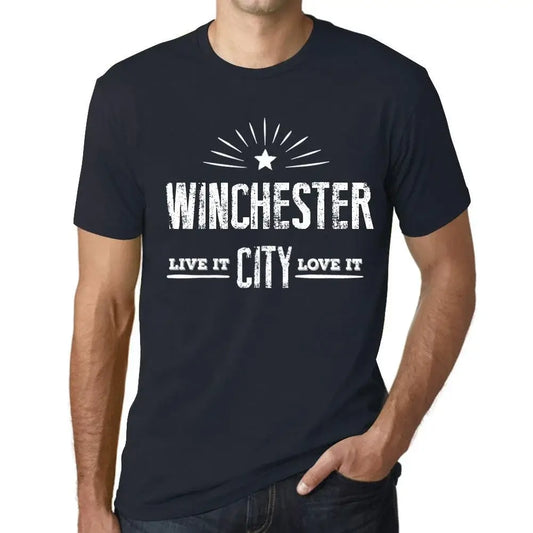 Men's Graphic T-Shirt Live It Love It Winchester Limited Edition Short Sleeve Tee-Shirt Vintage Birthday Gift Novelty