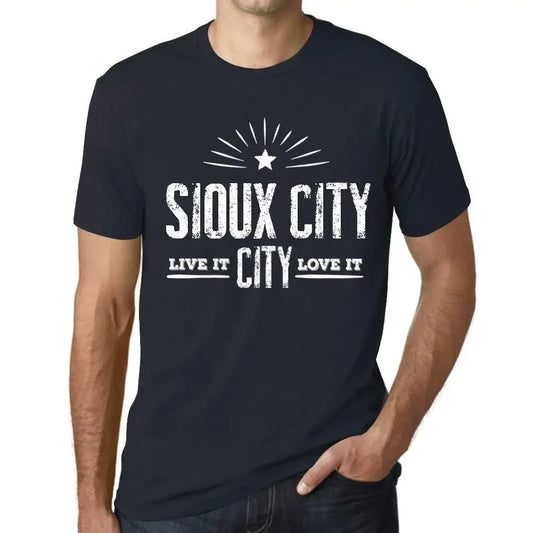 Men's Graphic T-Shirt Live It Love It Sioux City Limited Edition Short Sleeve Tee-Shirt Vintage Birthday Gift Novelty