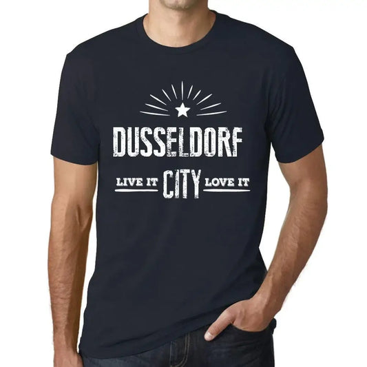 Men's Graphic T-Shirt Live It Love It Dusseldorf Limited Edition Short Sleeve Tee-Shirt Vintage Birthday Gift Novelty