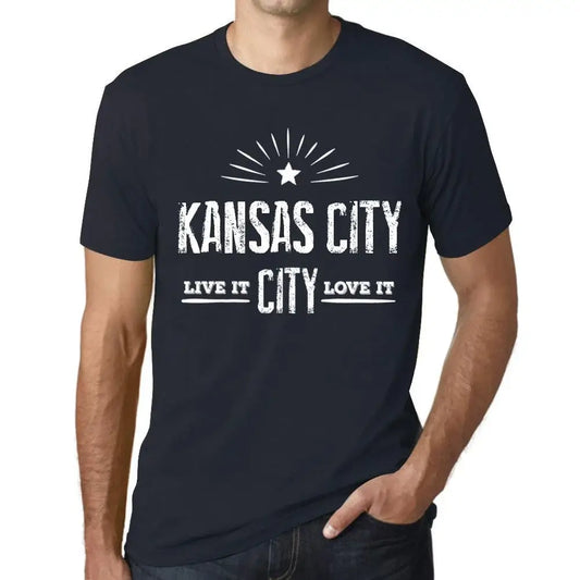 Men's Graphic T-Shirt Live It Love It Kansas City Limited Edition Short Sleeve Tee-Shirt Vintage Birthday Gift Novelty