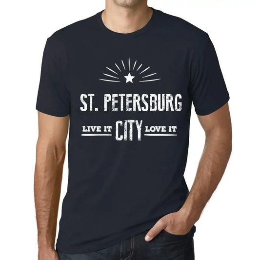 Men's Graphic T-Shirt Live It Love It St Petersburg Limited Edition Short Sleeve Tee-Shirt Vintage Birthday Gift Novelty