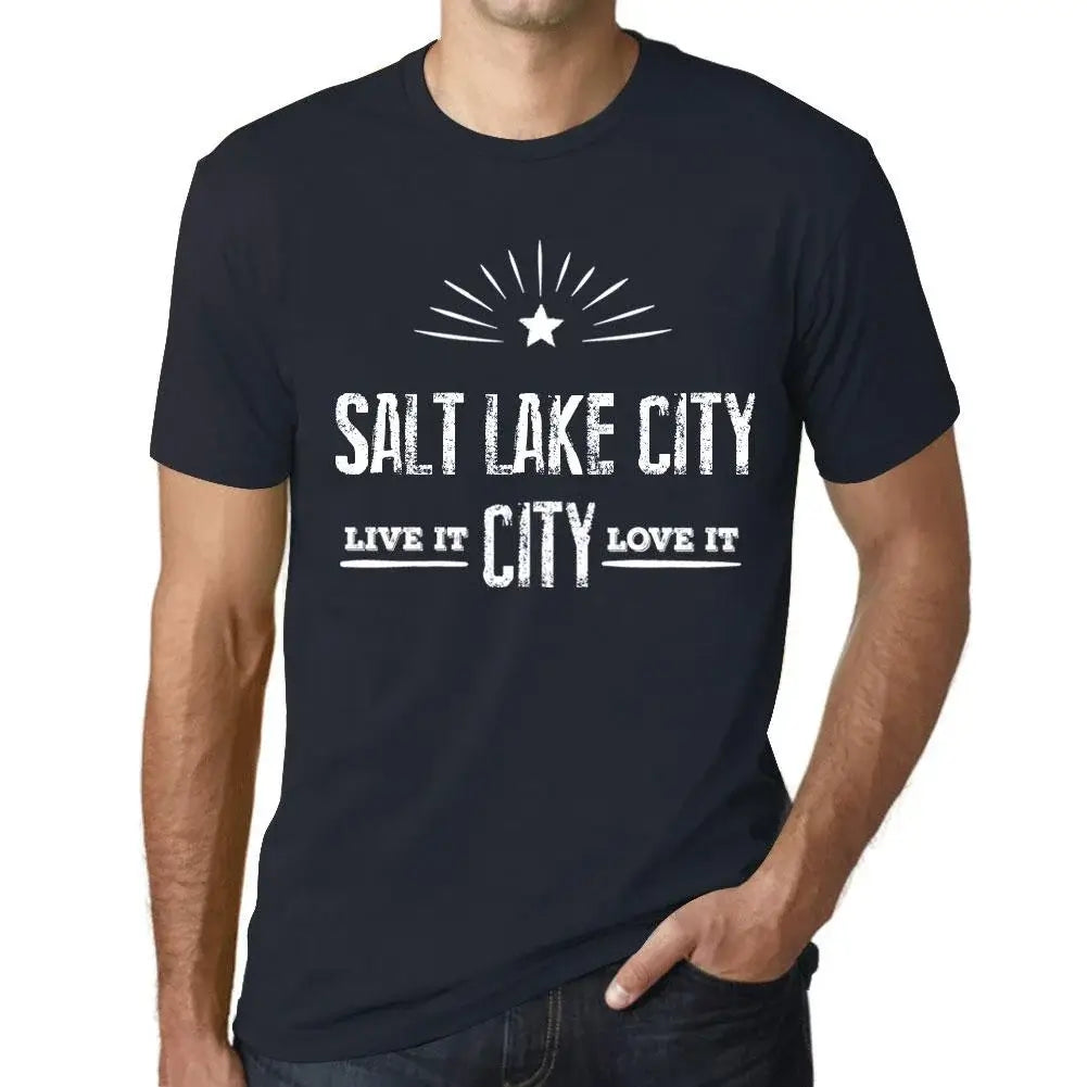 Men's Graphic T-Shirt Live It Love It Salt Lake City Limited Edition Short Sleeve Tee-Shirt Vintage Birthday Gift Novelty