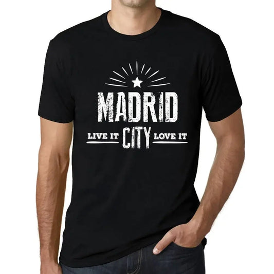 Men's Graphic T-Shirt Live It Love It Madrid Limited Edition Short Sleeve Tee-Shirt Vintage Birthday Gift Novelty