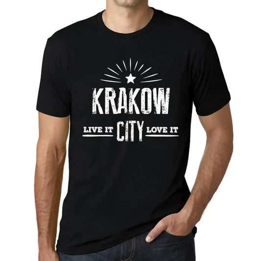 Men's Graphic T-Shirt Live It Love It Krakow Limited Edition Short Sleeve Tee-Shirt Vintage Birthday Gift Novelty