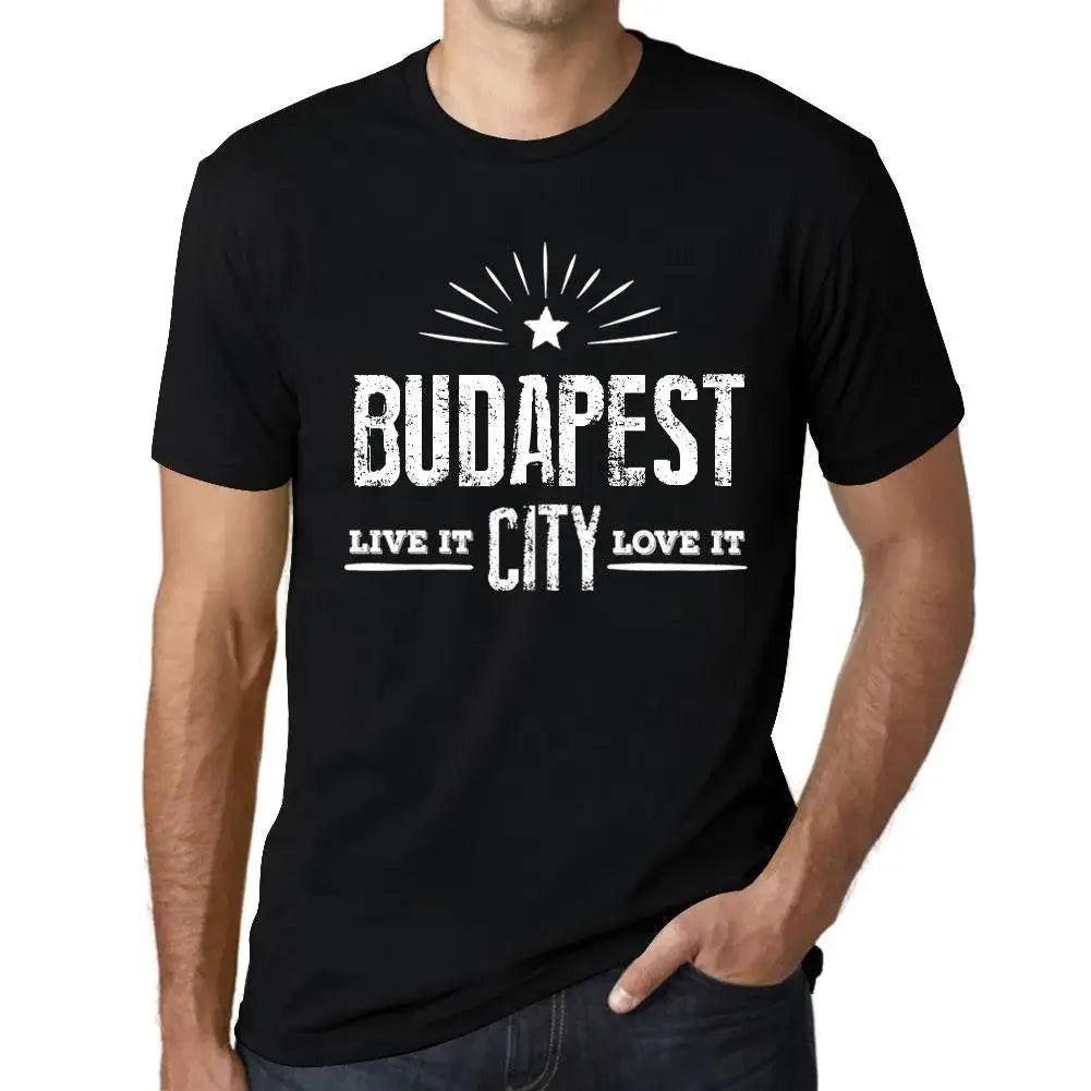 Men's Graphic T-Shirt Live It Love It Budapest Limited Edition Short Sleeve Tee-Shirt Vintage Birthday Gift Novelty