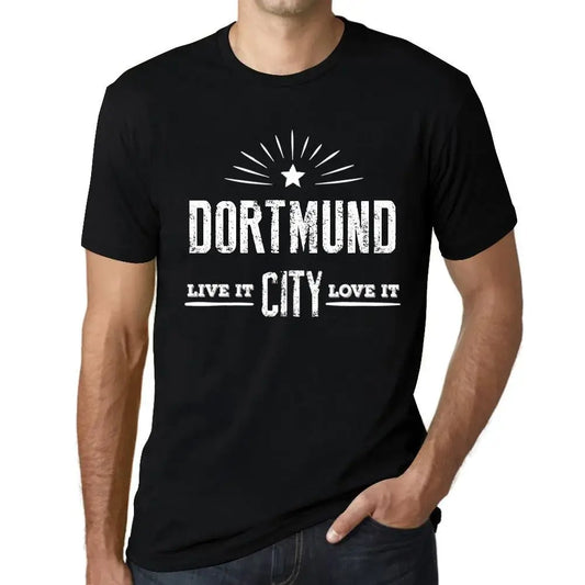 Men's Graphic T-Shirt Live It Love It Dortmund Limited Edition Short Sleeve Tee-Shirt Vintage Birthday Gift Novelty