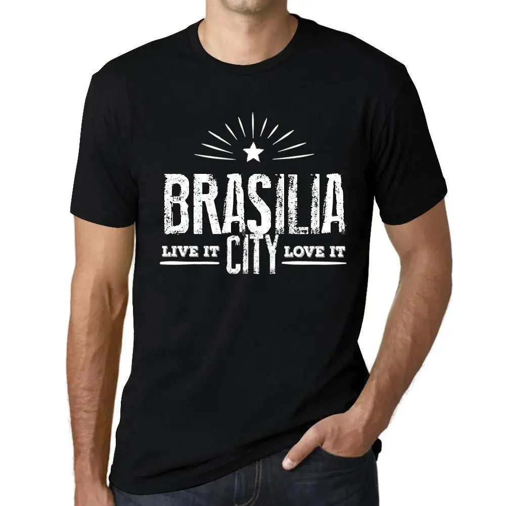 Men's Graphic T-Shirt Live It Love It Brasilia Limited Edition Short Sleeve Tee-Shirt Vintage Birthday Gift Novelty