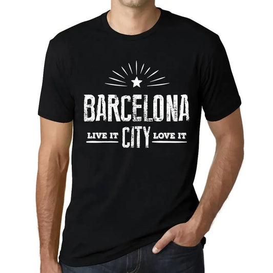 Men's Graphic T-Shirt Live It Love It Barcelona Limited Edition Short Sleeve Tee-Shirt Vintage Birthday Gift Novelty