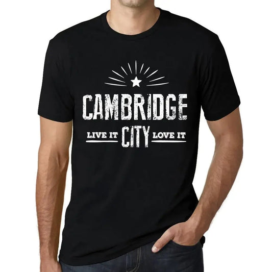 Men's Graphic T-Shirt Live It Love It Cambridge Limited Edition Short Sleeve Tee-Shirt Vintage Birthday Gift Novelty