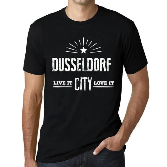 Men's Graphic T-Shirt Live It Love It Dusseldorf Limited Edition Short Sleeve Tee-Shirt Vintage Birthday Gift Novelty
