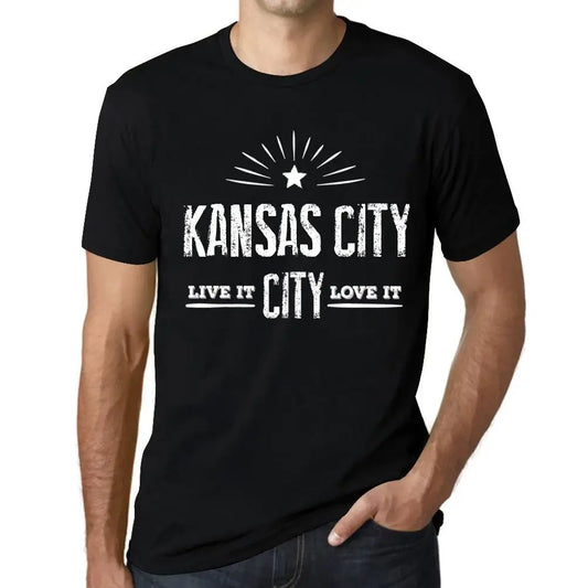 Men's Graphic T-Shirt Live It Love It Kansas City Limited Edition Short Sleeve Tee-Shirt Vintage Birthday Gift Novelty