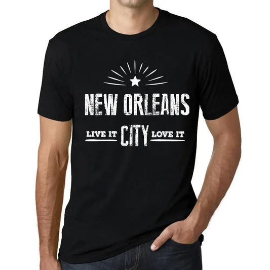 Men's Graphic T-Shirt Live It Love It New Orleans Limited Edition Short Sleeve Tee-Shirt Vintage Birthday Gift Novelty