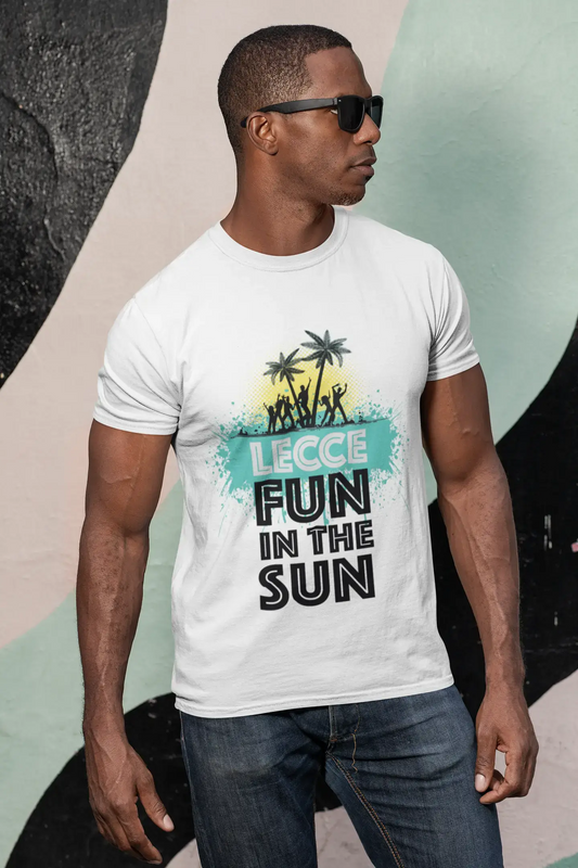 Men's Vintage Tee Shirt Graphic T shirt Summer Dance LECCE White