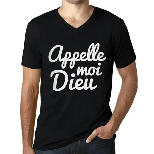 Men's Graphic T-Shirt Call Me God – Appelle Moi Dieu – Limited Edition Short Sleeve Tee-Shirt Vintage Birthday Gift Novelty