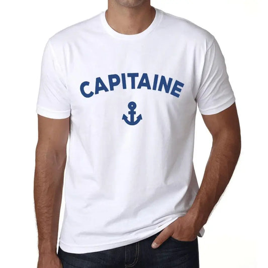 Men's Graphic T-Shirt Captain – Capitaine – Limited Edition Short Sleeve Tee-Shirt Vintage Birthday Gift Novelty