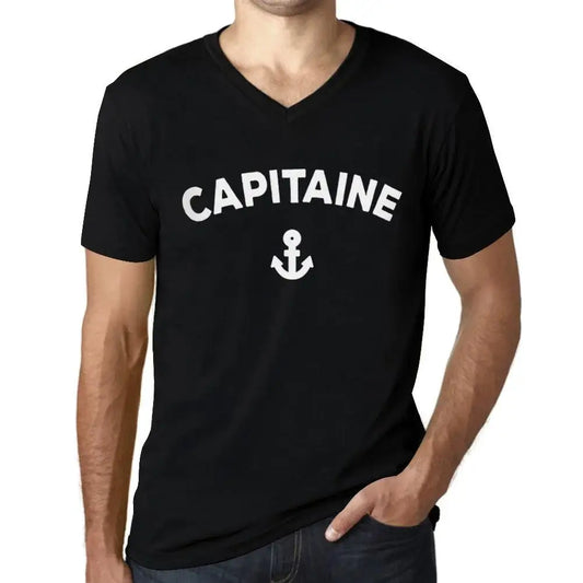 Men's Graphic T-Shirt Captain – Capitaine – Limited Edition Short Sleeve Tee-Shirt Vintage Birthday Gift Novelty