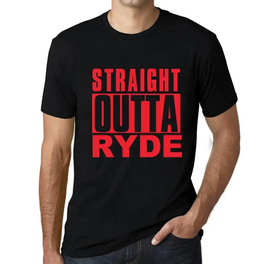 Men's Graphic T-Shirt V Neck  Ryde Limited Edition Short Sleeve Tee-Shirt Vintage Birthday Gift Novelty