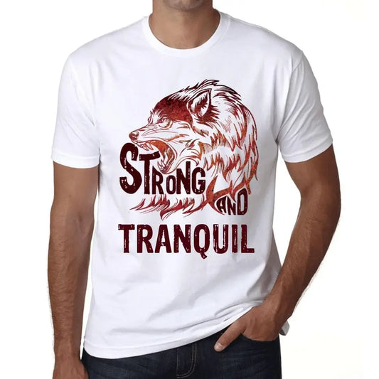 Men's Graphic T-Shirt Strong Wolf And Tranquil Limited Edition Short Sleeve Tee-Shirt Vintage Birthday Gift Novelty