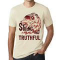 Homme Tee-Shirt Loup Fort Et Véridique – Strong Wolf And Truthful – T-Shirt Graphique Vintage Cadeau Nouveauté