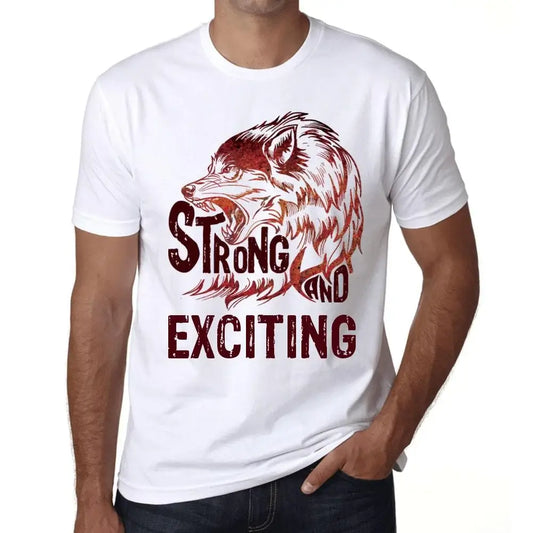 Men's Graphic T-Shirt Strong Wolf And Exciting Limited Edition Short Sleeve Tee-Shirt Vintage Birthday Gift Novelty