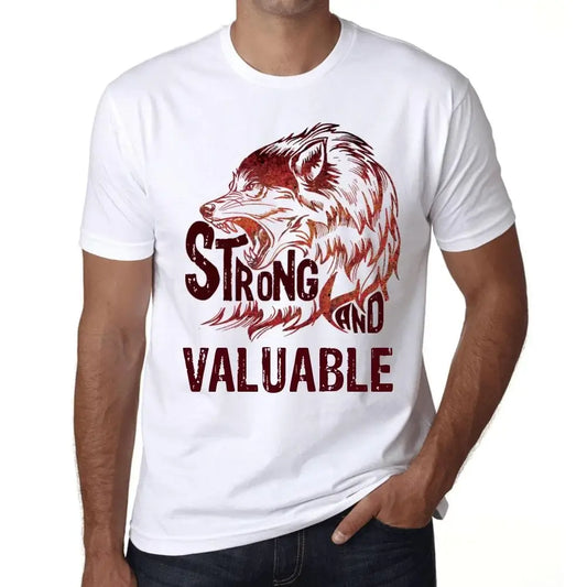 Men's Graphic T-Shirt Strong Wolf And Valuable Limited Edition Short Sleeve Tee-Shirt Vintage Birthday Gift Novelty