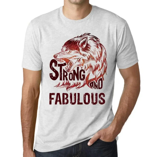 Men's Graphic T-Shirt Strong Wolf And Fabulous Limited Edition Short Sleeve Tee-Shirt Vintage Birthday Gift Novelty