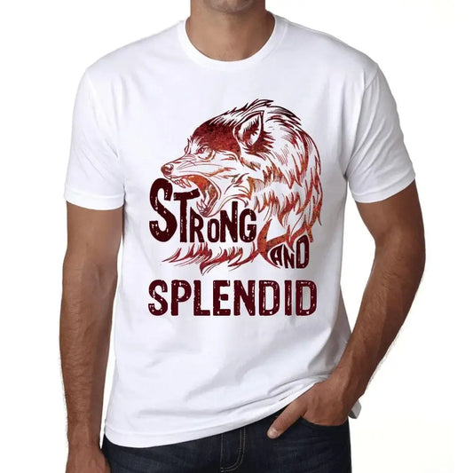 Men's Graphic T-Shirt Strong Wolf And Splendid Limited Edition Short Sleeve Tee-Shirt Vintage Birthday Gift Novelty