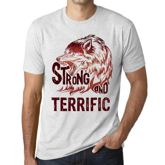 Men's Graphic T-Shirt Strong Wolf And Terrific Limited Edition Short Sleeve Tee-Shirt Vintage Birthday Gift Novelty