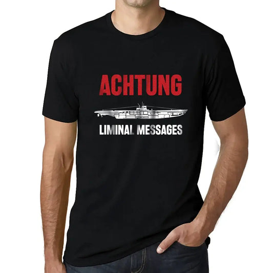 Men's Graphic T-Shirt Attention Sub Liminal News Submarine – Achtung Sub Liminal Nachrichten U-Boot – Eco-Friendly Limited Edition Short Sleeve Tee-Shirt Vintage Birthday Gift Novelty