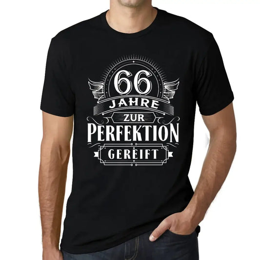 Men's Graphic T-Shirt 66 years Matured to perfection – 66 Jahre Zur Perfektion Gereift – 66th Birthday Anniversary 66 Year Old Gift 1958 Vintage Eco-Friendly Short Sleeve Novelty Tee