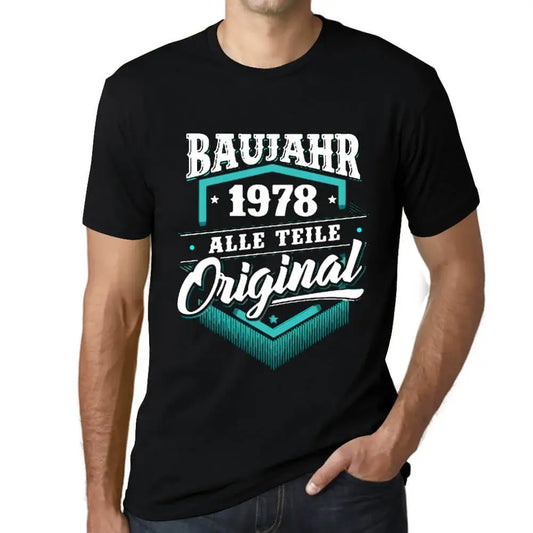 Men's Graphic T-Shirt Year of manufacture 1978 All parts original – Baujahr 1978 Alle Teile Original – 46th Birthday Anniversary 46 Year Old Gift 1978 Vintage Eco-Friendly Short Sleeve Novelty Tee