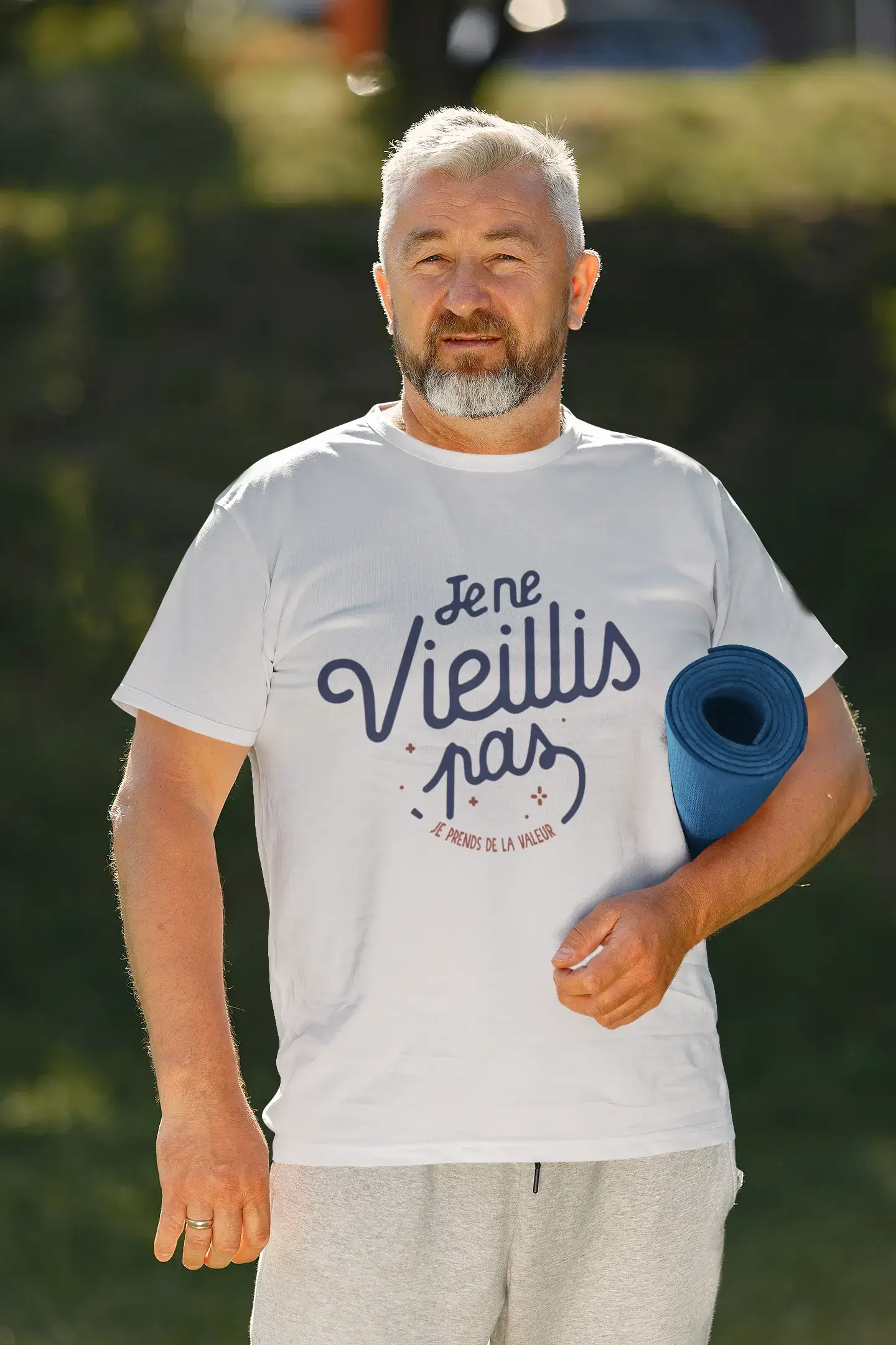 Ultrabasic - Homme Graphique Je ne vieillis Pas T-Shirt Marine Lettre