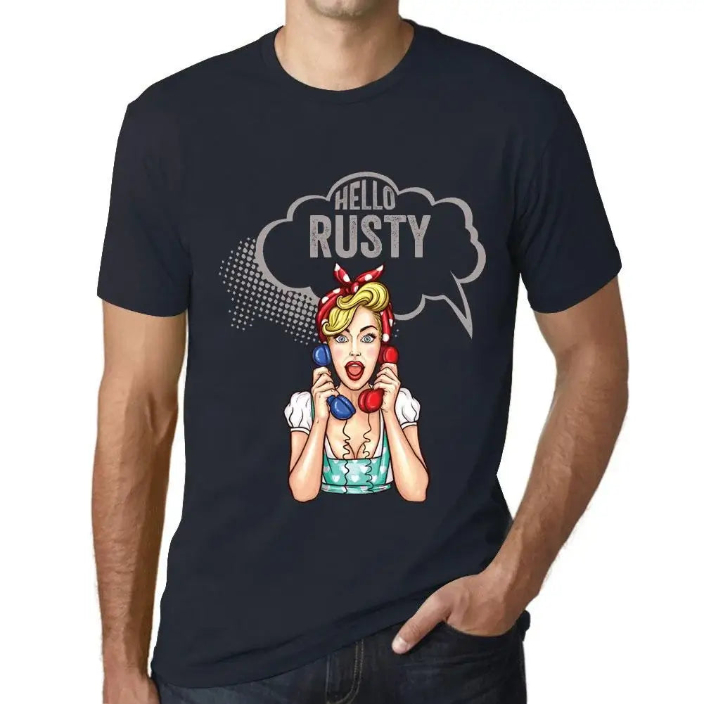 Men's Graphic T-Shirt Hello Rusty Eco-Friendly Limited Edition Short Sleeve Tee-Shirt Vintage Birthday Gift Novelty
