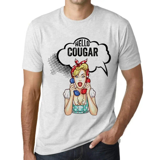 Men's Graphic T-Shirt Hello Cougar Eco-Friendly Limited Edition Short Sleeve Tee-Shirt Vintage Birthday Gift Novelty