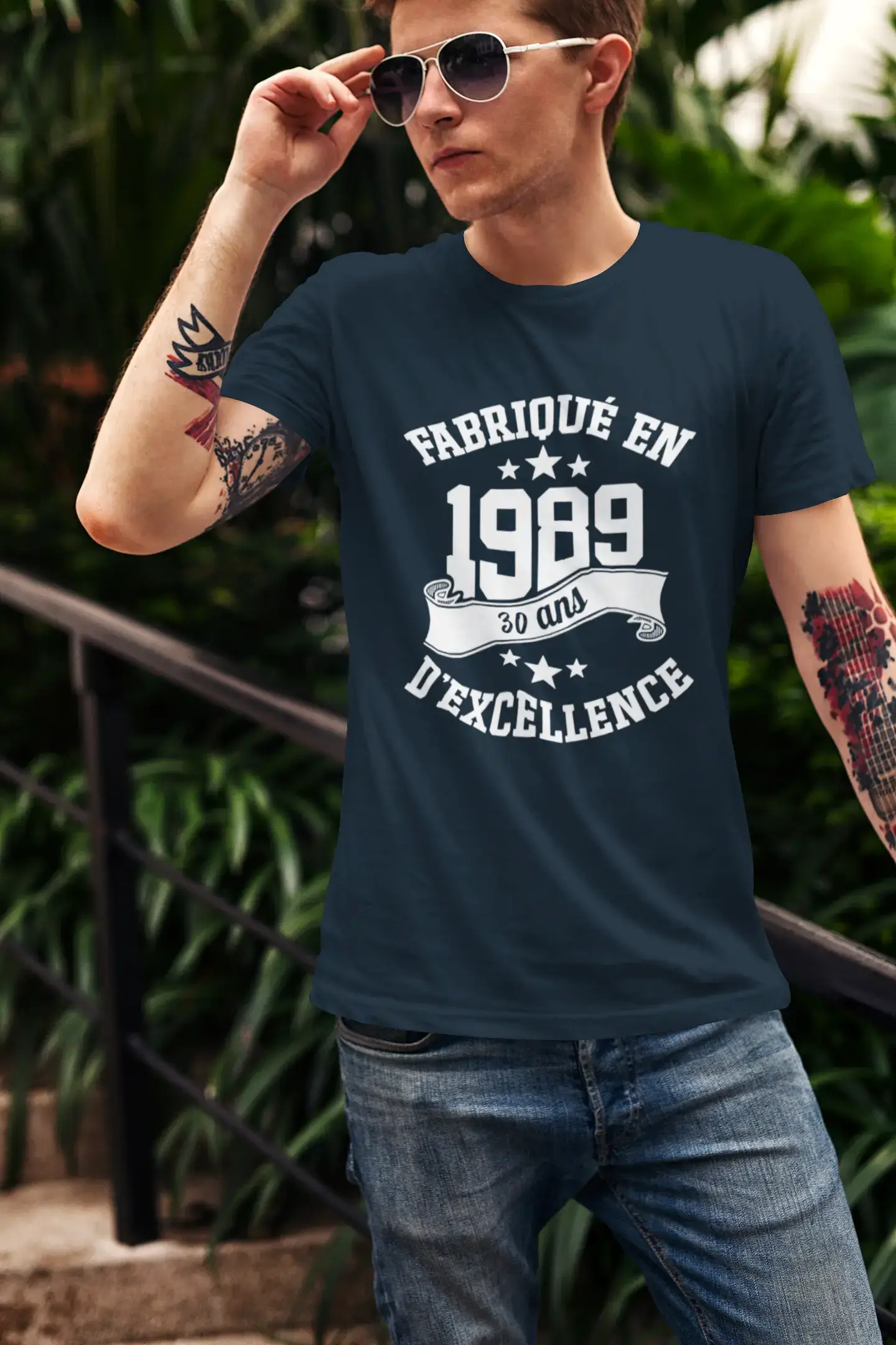 ULTRABASIC - Fabriqué en 1989, 30 Ans d'être Génial Unisex T-Shirt Blanc Chiné
