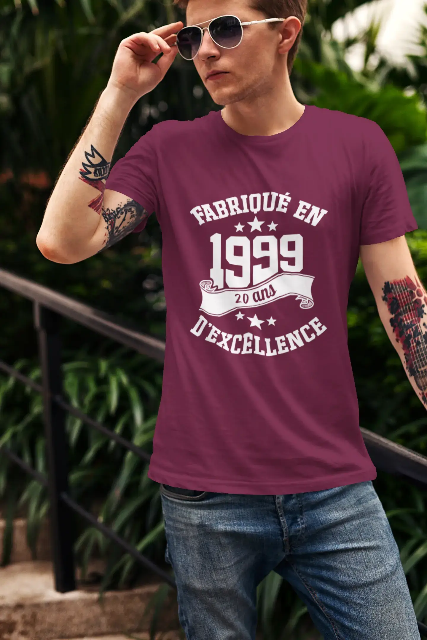 ULTRABASIC - Fabriqué en 1999, 20 Ans d'être Génial Unisex T-Shirt Gris Chiné