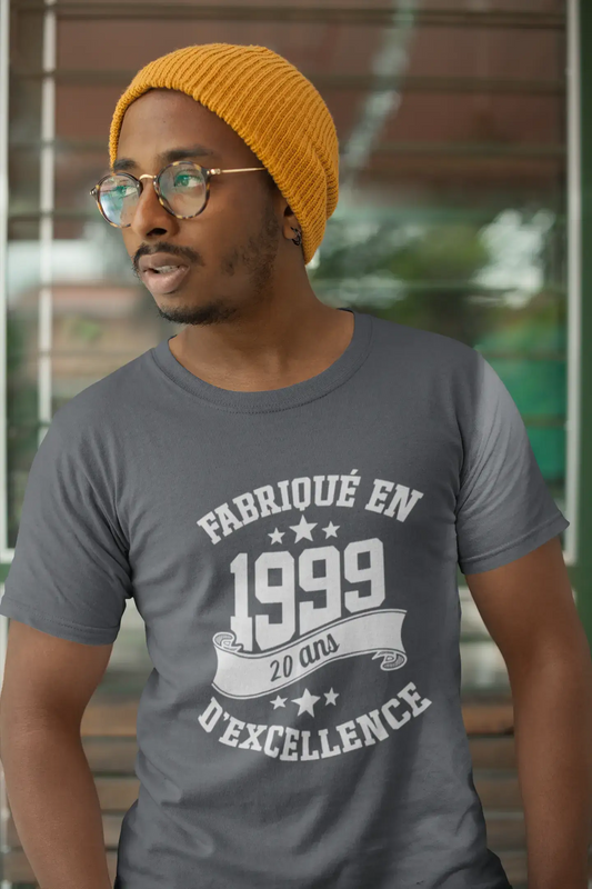 ULTRABASIC - Fabriqué en 1999, 20 Ans d'être Génial Unisex T-Shirt Gris Souris