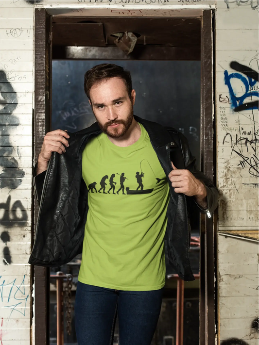 ULTRABASIC - Graphic Printed Men's Evolution of the Fishing Boat T-Shirt White