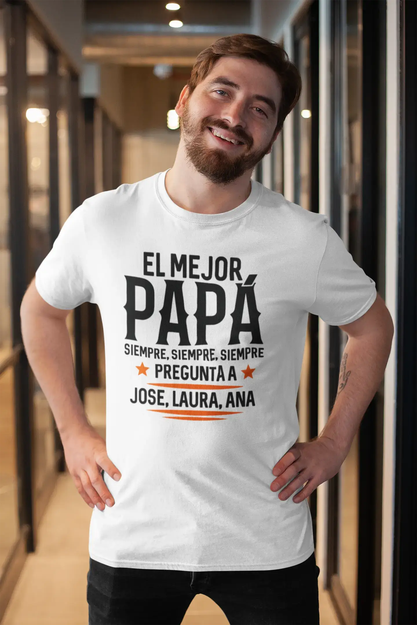 ULTRABASIC - Graphic Printed Men's Father's Day Best Dad T-Shirt Denim
