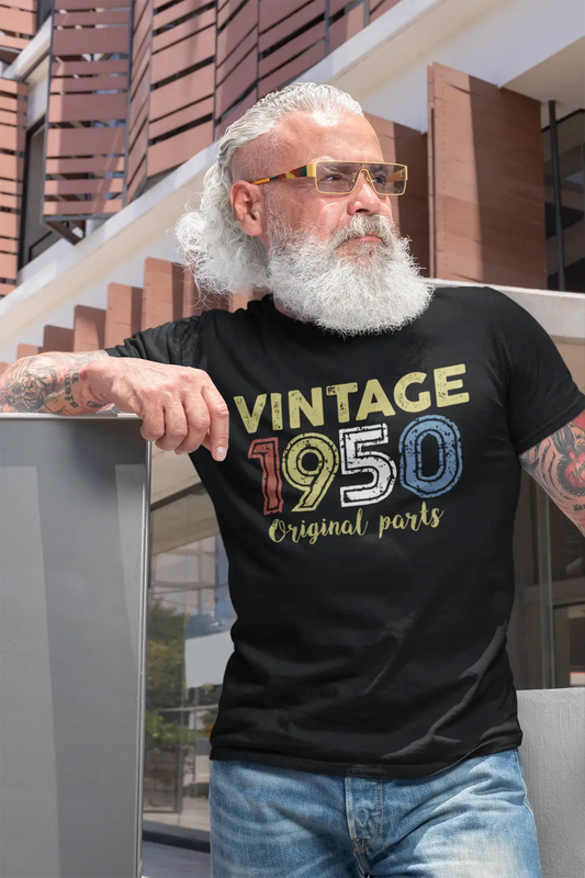 ULTRABASIC - Graphic Printed Men's Vintage 1950 T-Shirt Deep Black