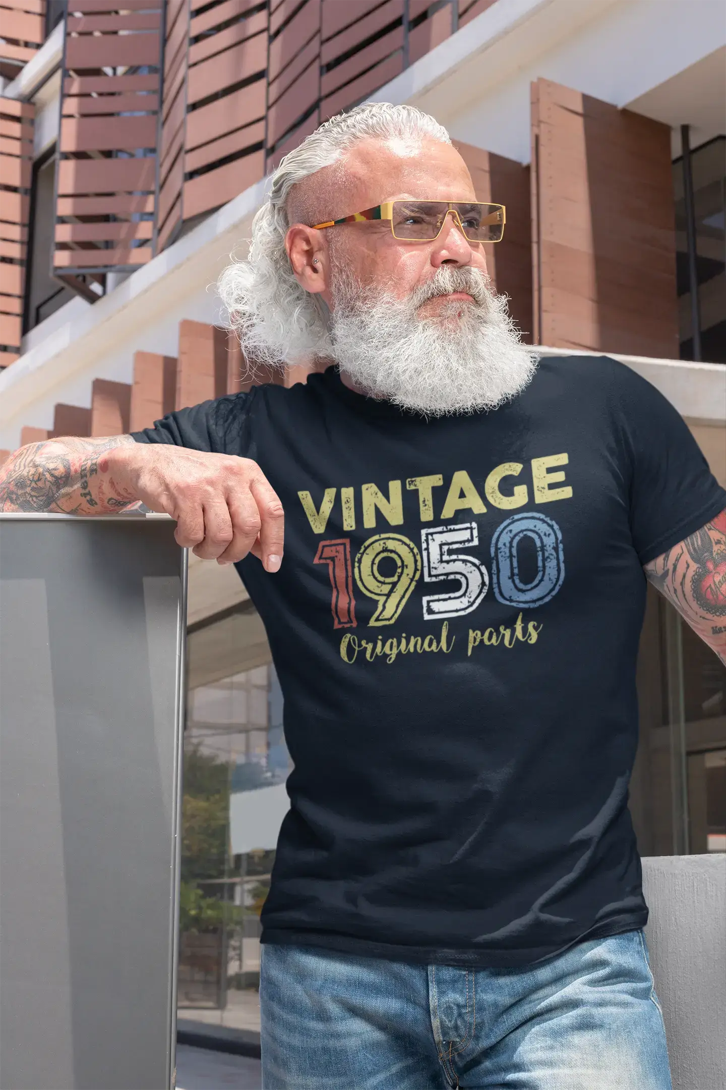 ULTRABASIC - Graphic Printed Men's Vintage 1950 T-Shirt Deep Black
