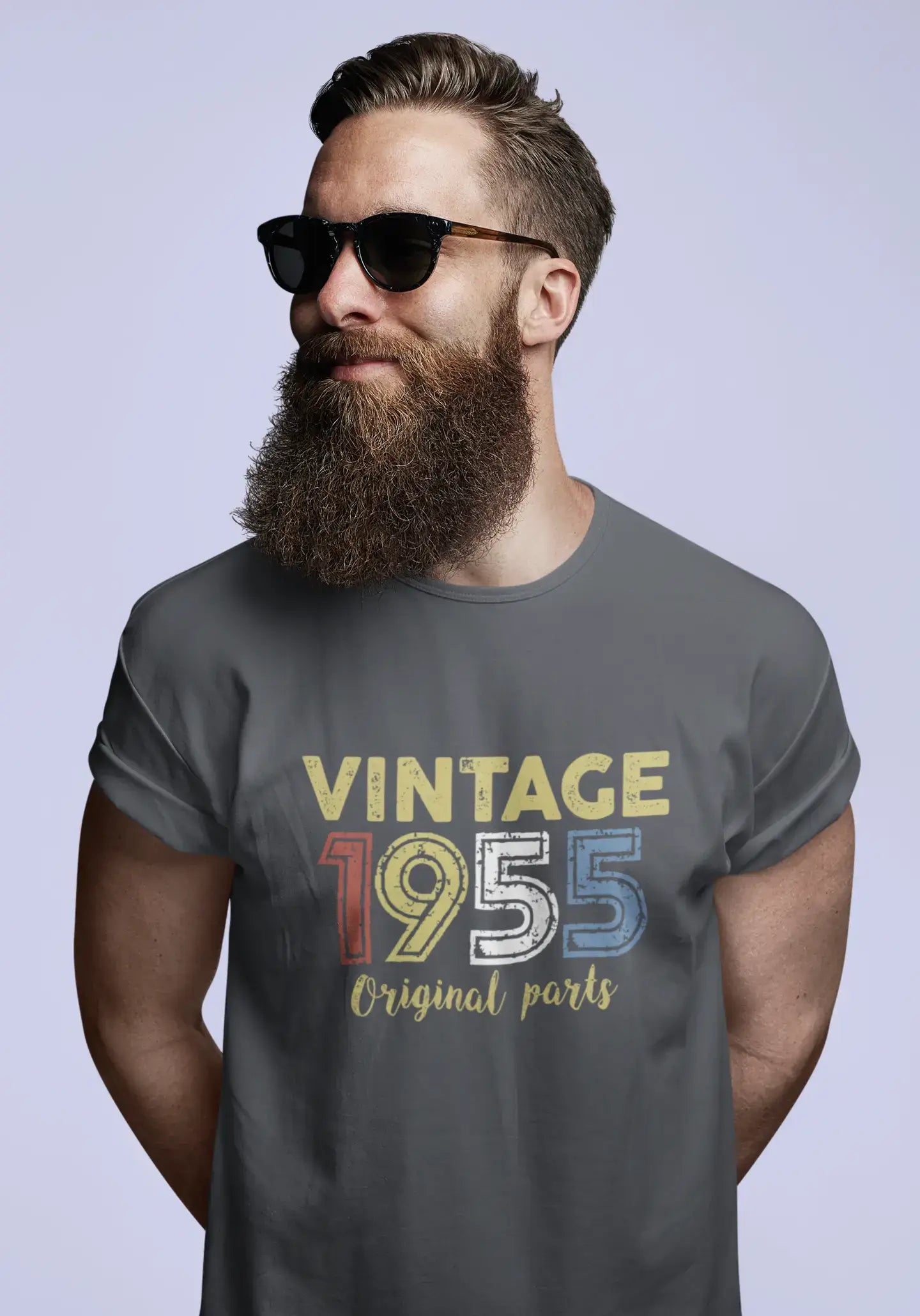 ULTRABASIC - Graphic Printed Men's Vintage 1955 T-Shirt Denim